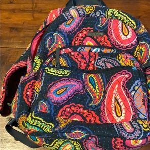 Vera Bradley backpack with lunch box
